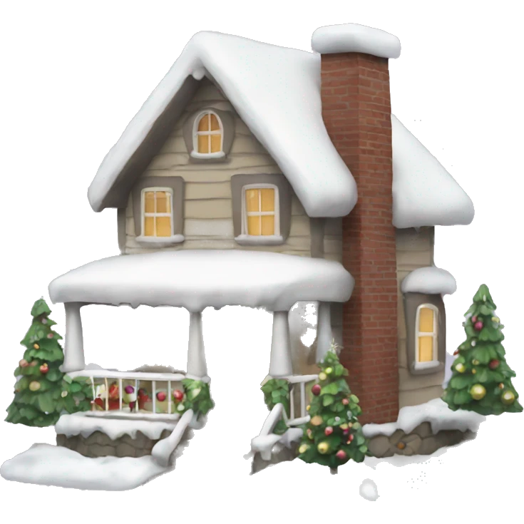 Christmas house emoji