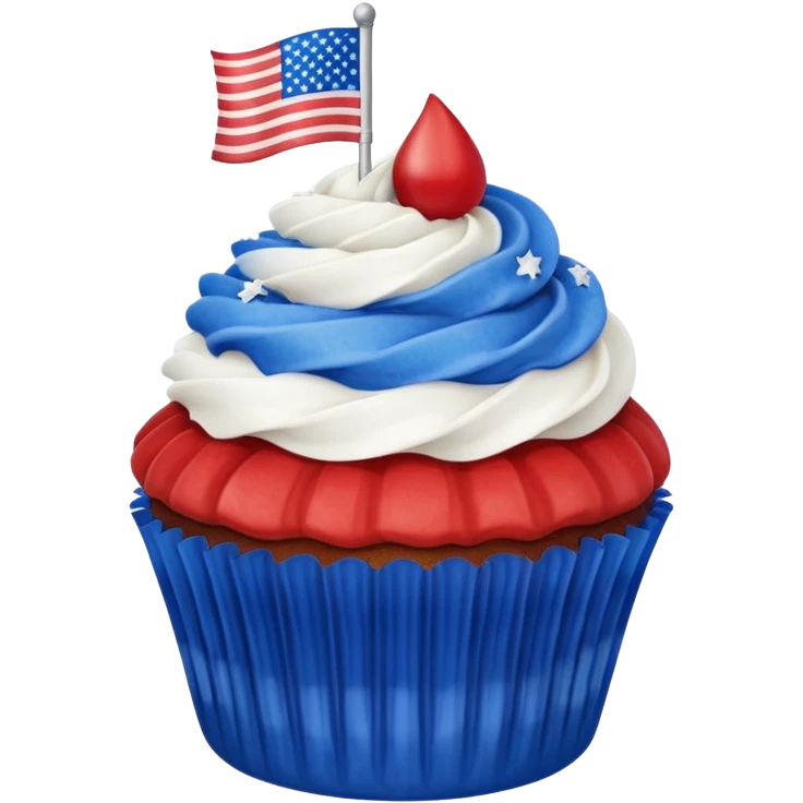 4th of july cupcake flag emoji