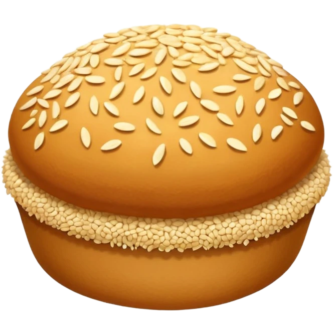 poğaça with sesame seeds on top, soft and fluffy look emoji