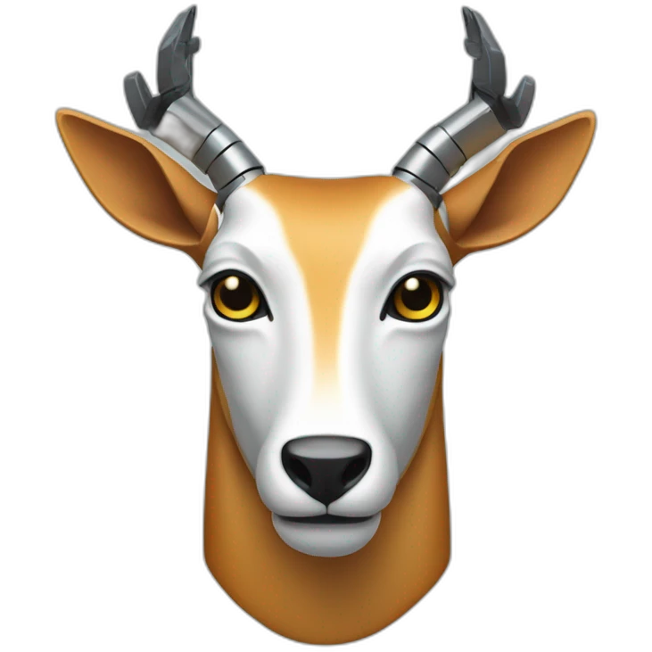 a robotic impala head emoji