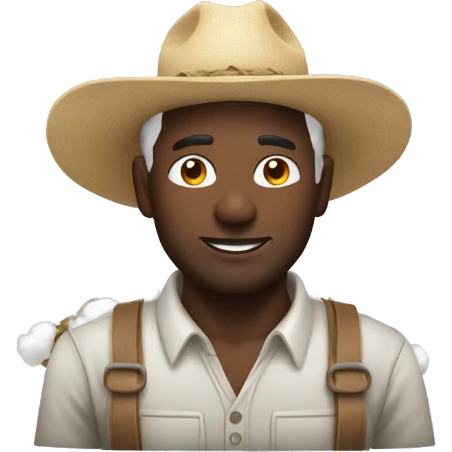 Man farming cotton  emoji
