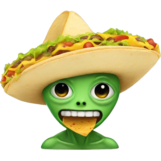 Alien with a taco  emoji