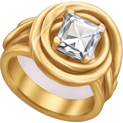 gold swirled engagement ring  emoji