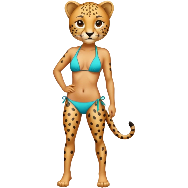 Cheetah in bikini  emoji