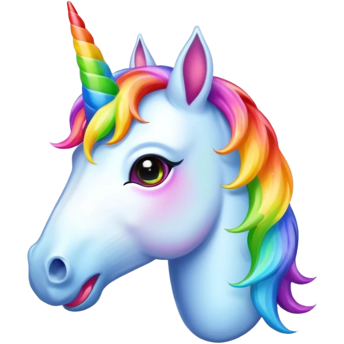 A unicorn with rainbow puke coming out of its mouth and a rainbow top hat on emoji
