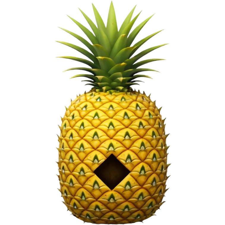 A pineapple flipped 180 degrees clockwise around the z axis   emoji