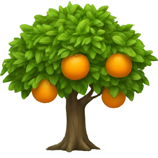 Arbol naranja emoji