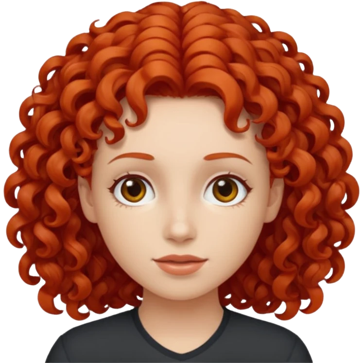 curly red hair emoji