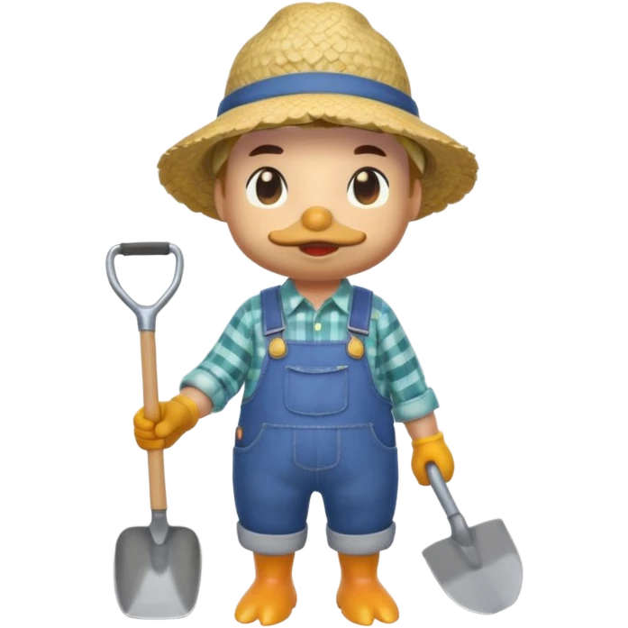 animal crossing character, the animal crossing duck farmer emoji