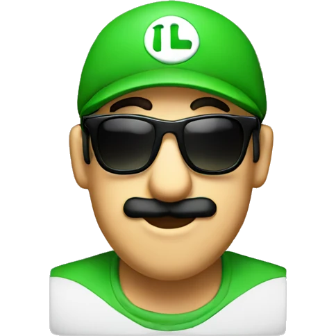 luigi in a sunglasses emoji