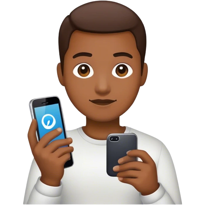 Caca qui tient un téléphone  emoji
