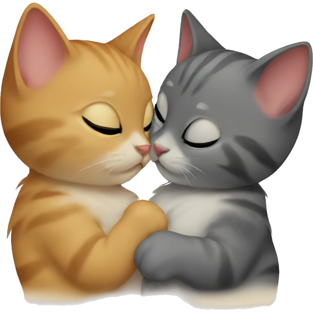 kitties kissing emoji