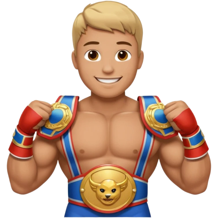  professional-wrestling with champions belt emoji
