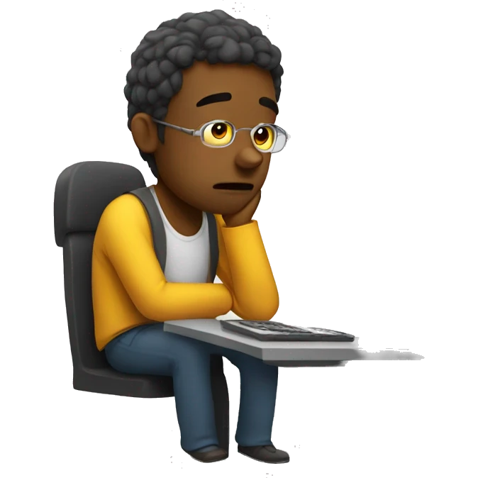 a tired programmer emoji
