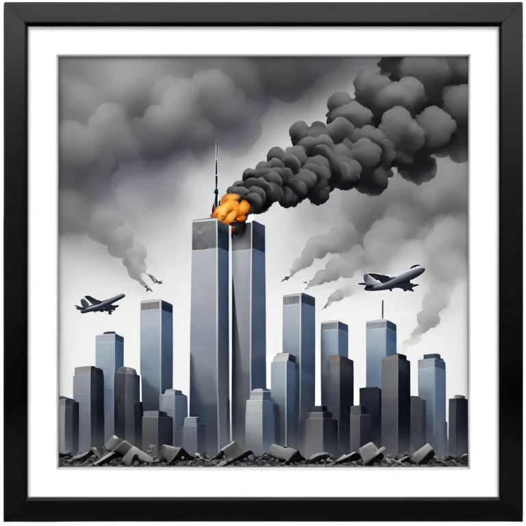 9/11 towers and Airplanes emoji
