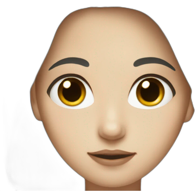 A white girl with dark hair emoji