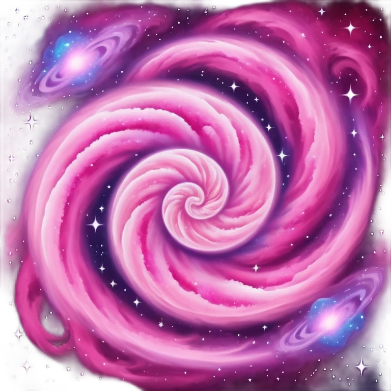 pink universe with dreamy nebula emoji