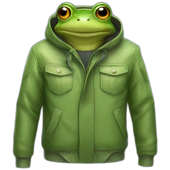 Frog in the jacket emoji