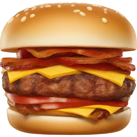 wendy's baconator burger emoji