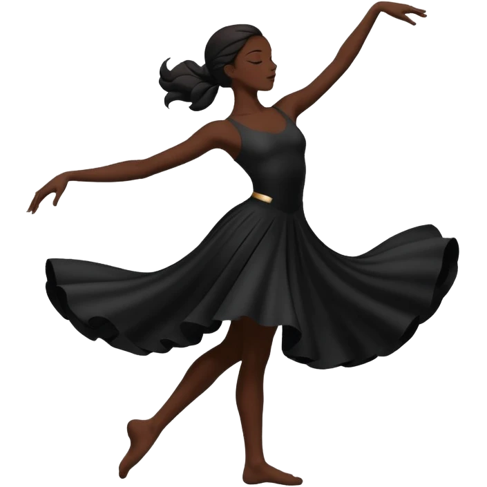 silhouette in a dynamic dance pose emoji