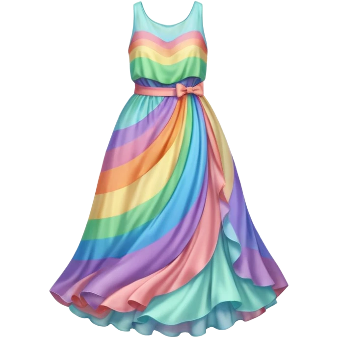 Rainbow pastel dress emoji
