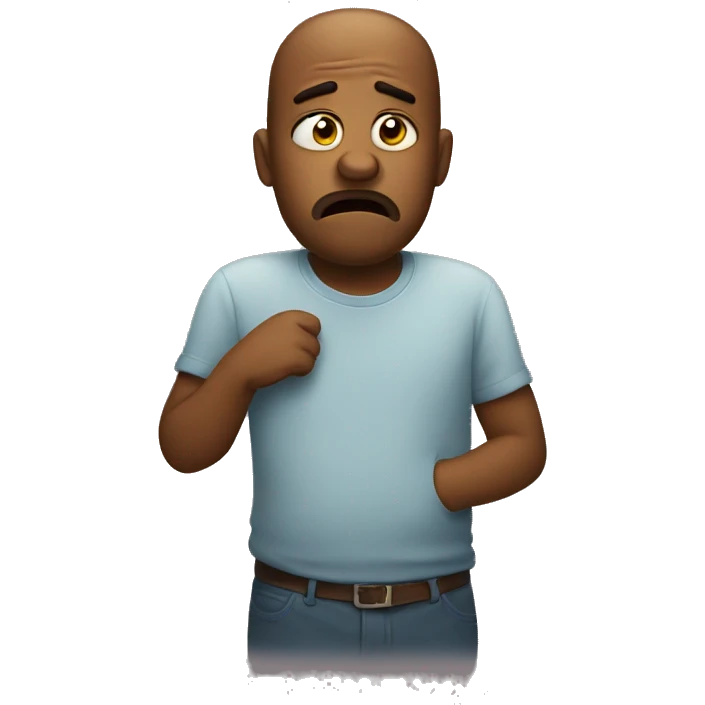 worried and  tired emoji