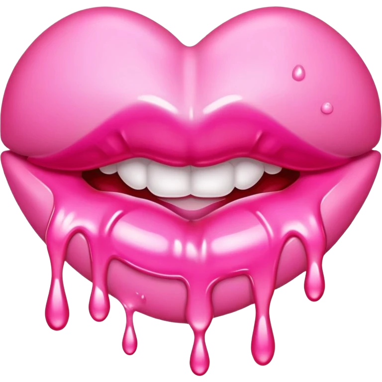 Drippy kisses lips emoji
