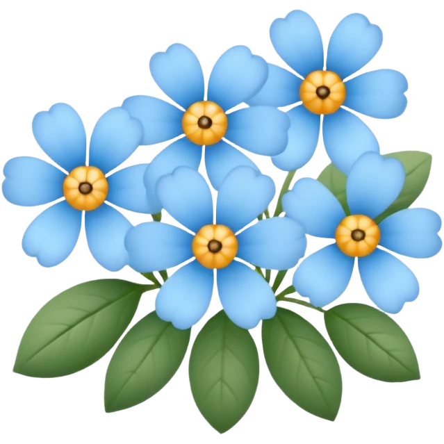 light blue small flowers cute  emoji