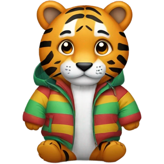 Tiger in parka emoji