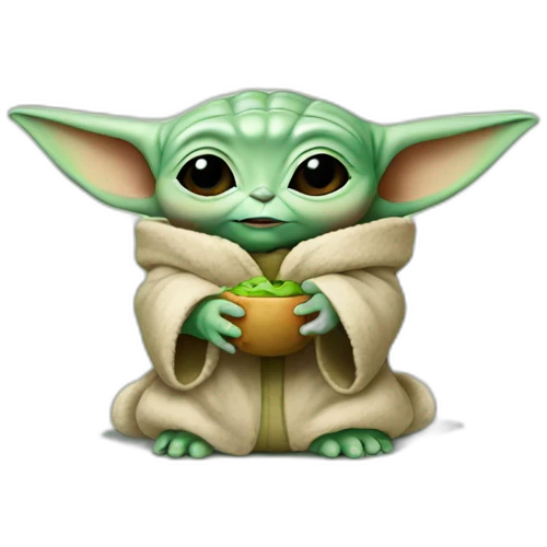 baby yoda shows sweet emoji