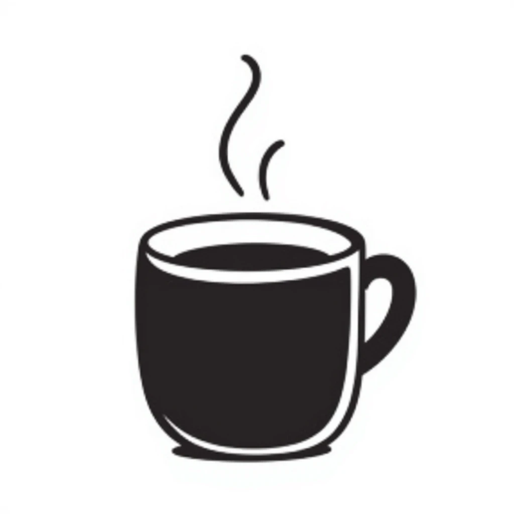 Black coffee in a cup emoji