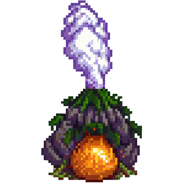 onion volcano erupting steam emoji