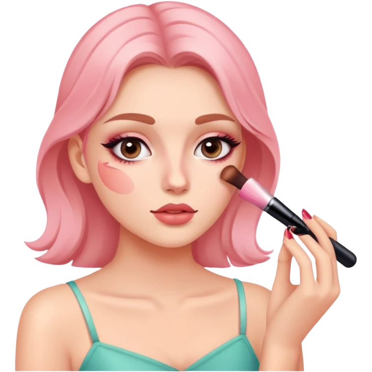 girl doong make-up emoji