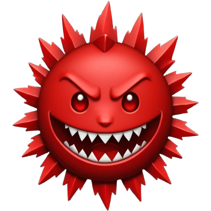 "zlý" text looking very evil emoji