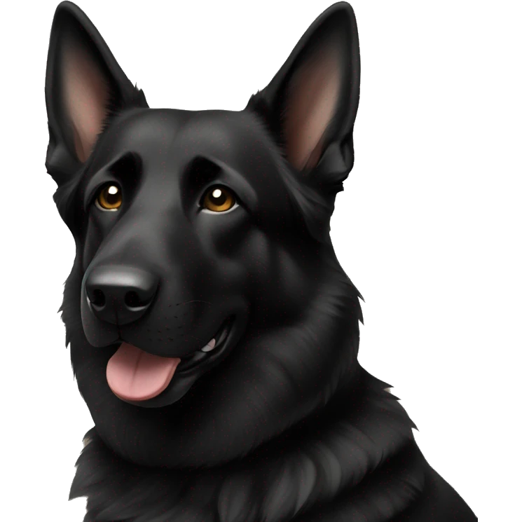 Black German shepherd  emoji