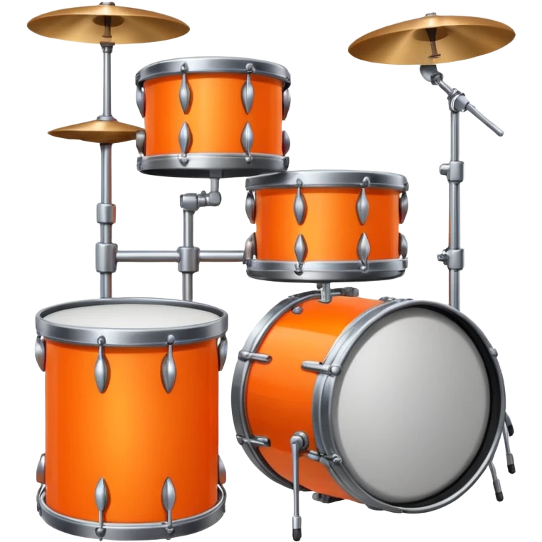 Neon orange drums emoji