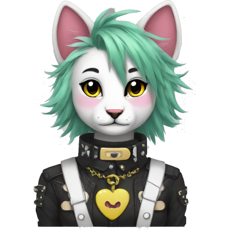 Anthro Punk Fursona Collar  emoji