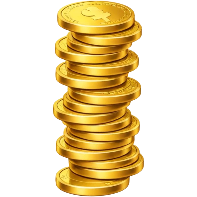 stack of coins growing taller emoji