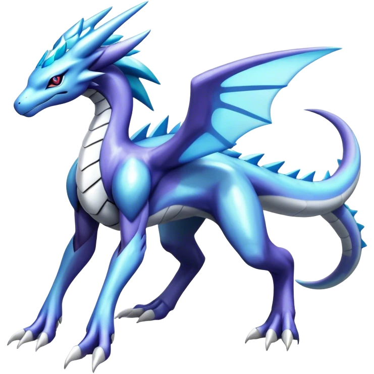  Cool Edgy Shiny Godly Ethereal Digimon-Suicune-Dialga-Kyurem-Latios-Reptile, full body, four legs emoji