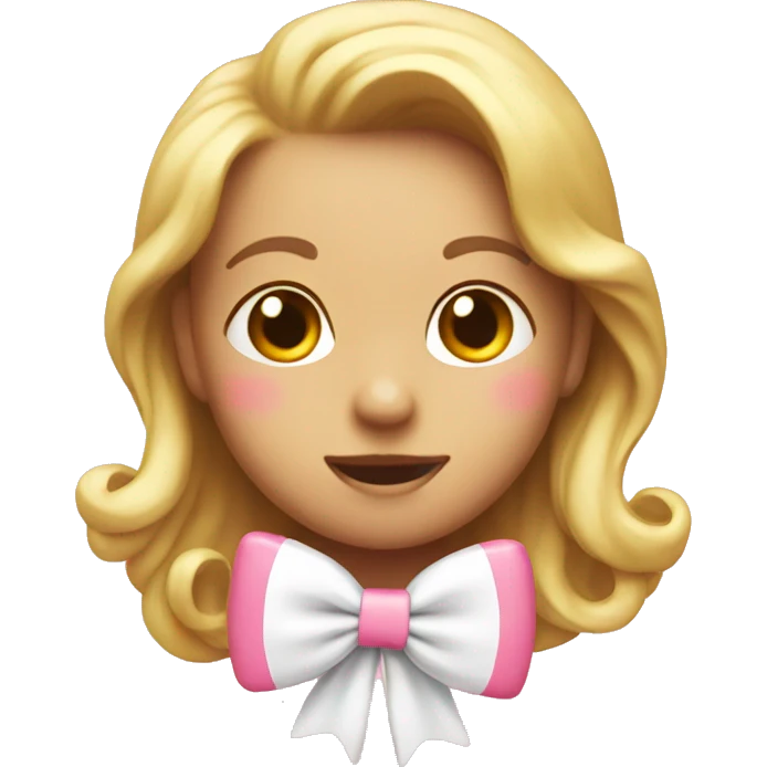 Pink heart wrapped in white bow  emoji