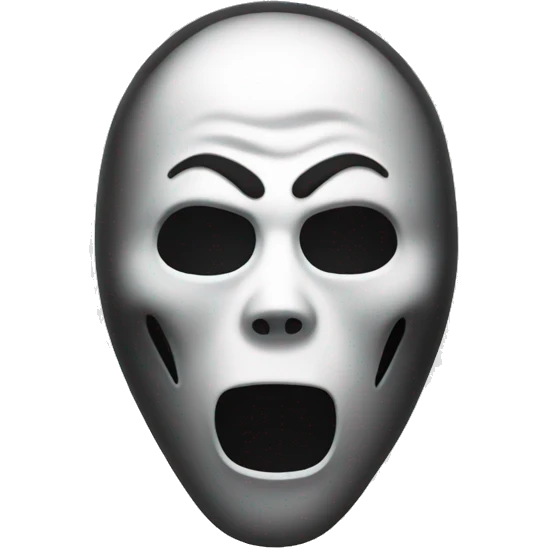 ghost face mask from scream the horror movie emoji