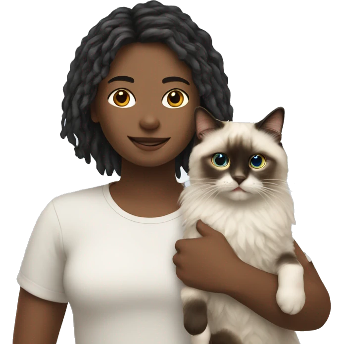 Me with Ragdoll cat emoji