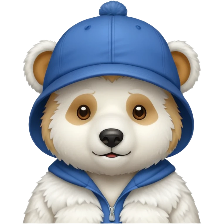 white Bear with cap emoji
