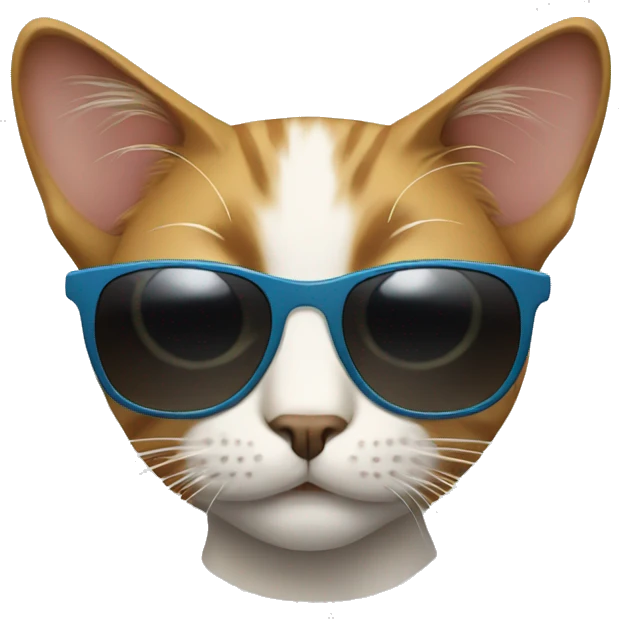 Cat with sunglasses emoji