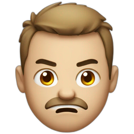 Angry person with raised eyebrow  emoji