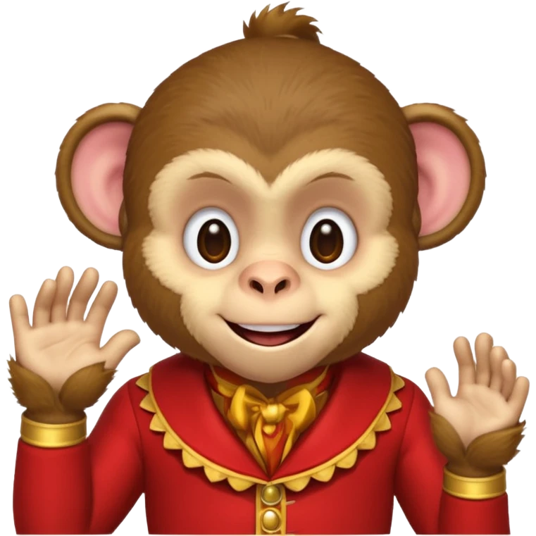 circus monkey wear red clothes emoji