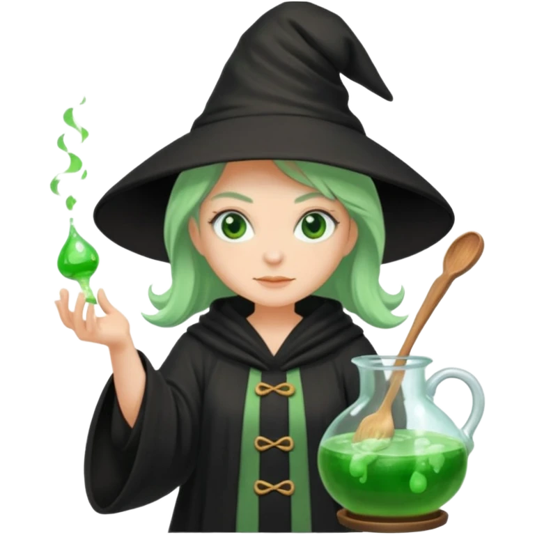 green witch cooking potion emoji