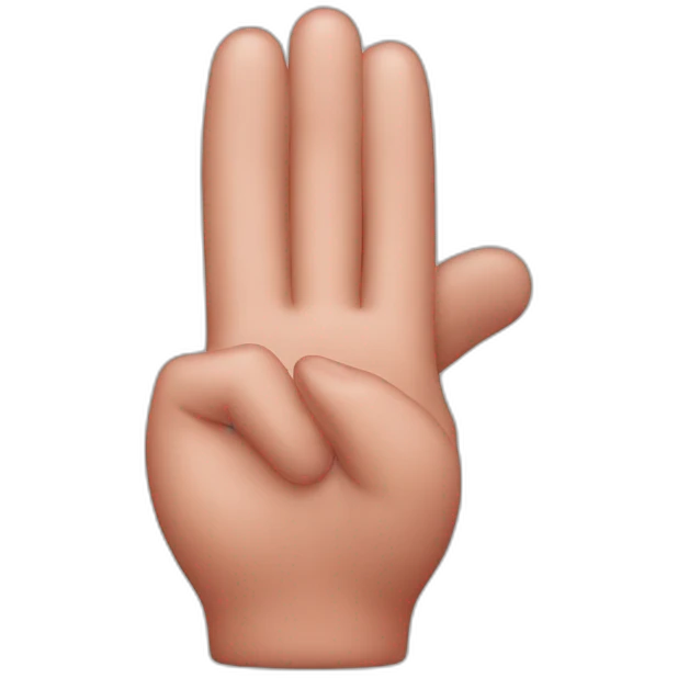 sausage finger hand emoji