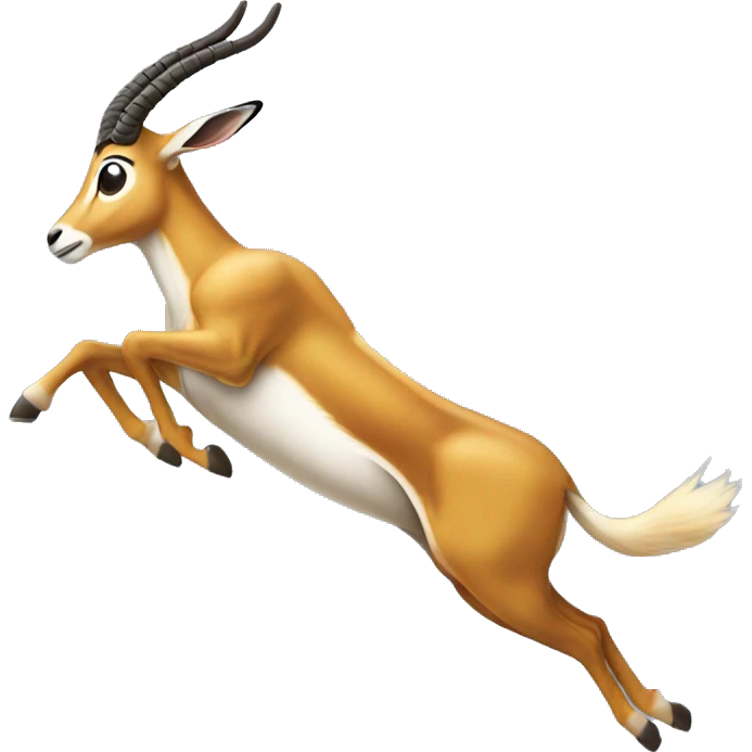 Springbok jumping side view emoji