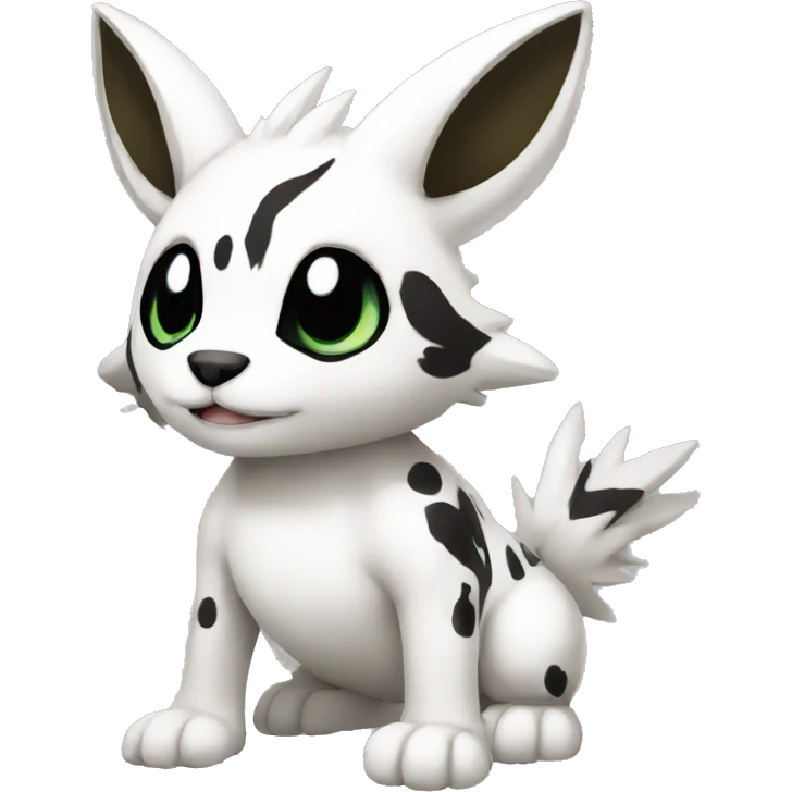 cute cool edgy Digimon-Fakemon-animal with cool markings full body emoji